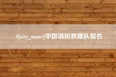 永安中国消防救援队报名