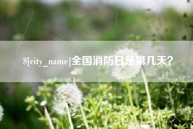 永安全国消防日是第几天？