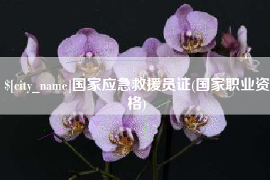 永安国家应急救援员证(国家职业资格)