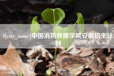 永安中国消防救援学院安徽招生计划