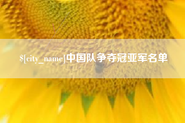 永安中国队争夺冠亚军名单
