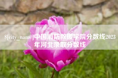 永安中国消防救援学院分数线2023年河北录取分数线
