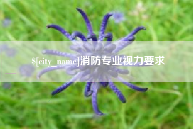永安消防专业视力要求