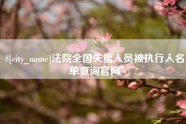 永安法院全国失信人员被执行人名单查询官网