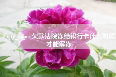 永安欠款法院冻结银行卡什么时候才能解冻