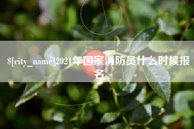 永安2021年国家消防员什么时候报名