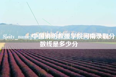 永安中国消防救援学院河南录取分数线是多少分