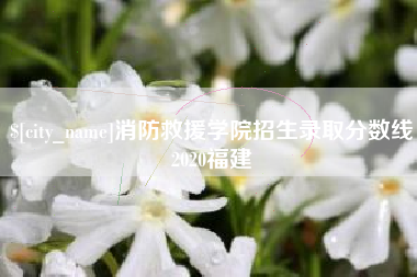 永安消防救援学院招生录取分数线2020福建