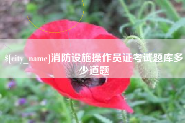 永安消防设施操作员证考试题库多少道题